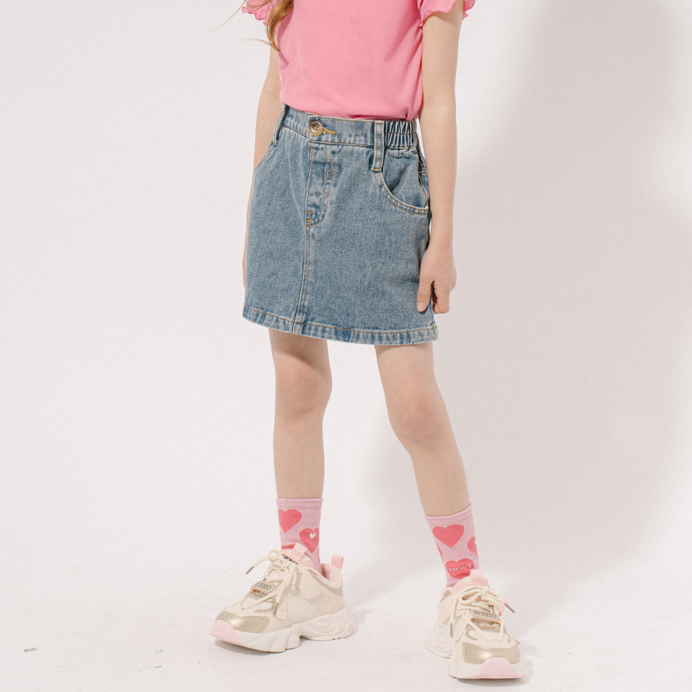 【希少】ポンポネット　ミントくん　デニム台形スカート　160 デニム台形ミニスカート|子供服・キッズファッション通販