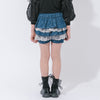【CHIPIE/シピ】レースツーティアリボンデニムフリルショートパンツ