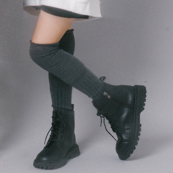 【3足セット】切り替えニーハイソックス