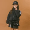 【軽ポカ】ハートロゴサイドラインショート中綿ジャケット