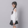 【CHIPIE/シピ】レースリボン刺繍カットショルダートレーナー