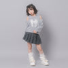 【CHIPIE/シピ】レースリボン刺繍カットショルダートレーナー
