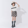 【インナーパンツ付き】ダブルベルトチェックラップスカート