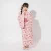 【被るだけ簡単＆アレンジ自在】ニュアンスフラワーワンピ浴衣（桃華）+兵児帯2点セット