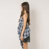 チェックヘムキャミワンピース