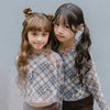 【セパレート3点セット】チェックシアートップス＋ギャザーキャミトップス＋フリルパンツ水着