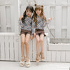 【セパレート3点セット】チェックシアートップス＋ギャザーキャミトップス＋フリルパンツ水着