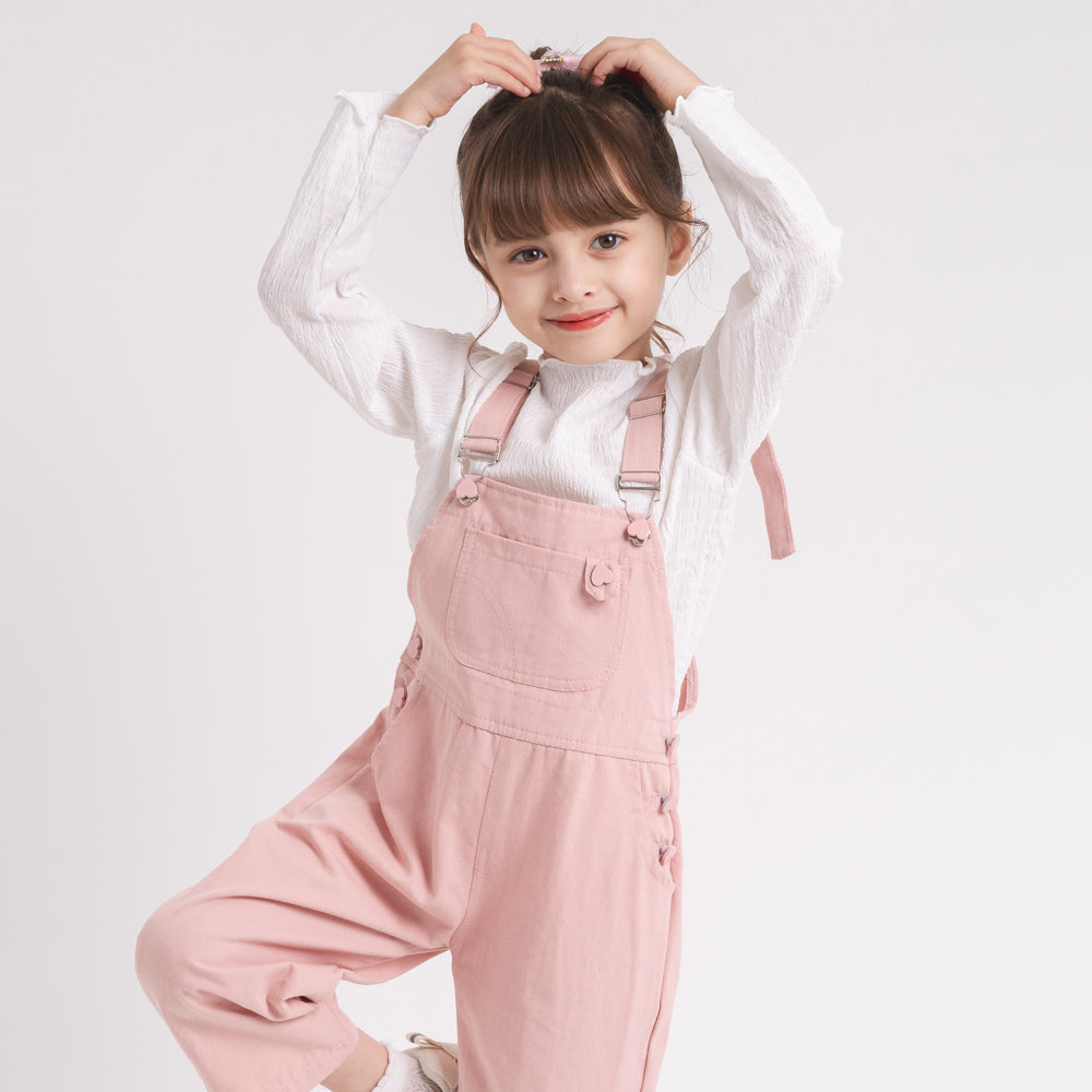 ハートモチーフデニムサロペットパンツ|子供服・キッズファッション