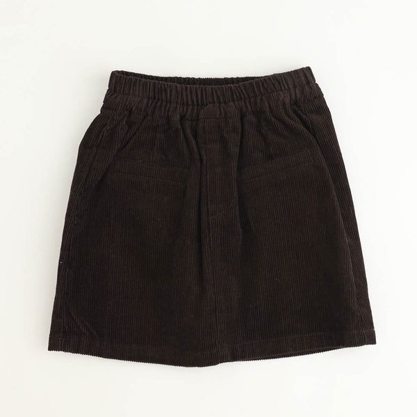 【インナーパンツ付き】フロントポケットデザインコーデュロイ台形スカート