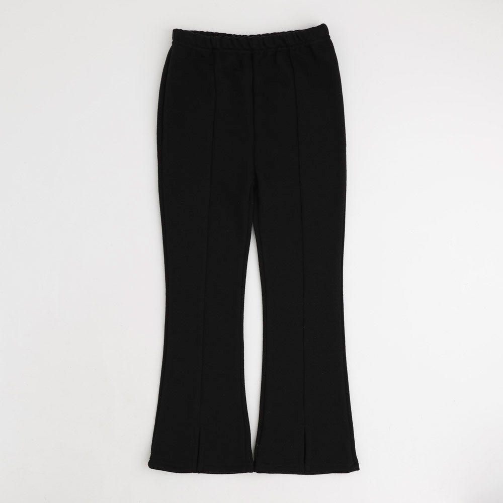 【楽さらストレッチ】ピンタックフロントスリットパンツ