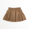 【インナーパンツ付き】ミニベロアリボンデザインプリーツスカート
