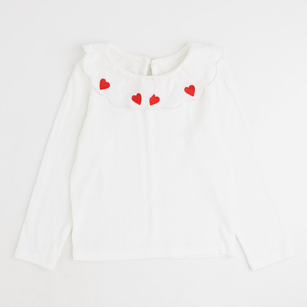 ハートスカラップカラートップス|子供服・キッズファッション通販