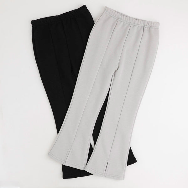 【楽さらストレッチ】ピンタックフロントスリットパンツ