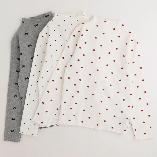 マルチデザインメロウハイネックトップス