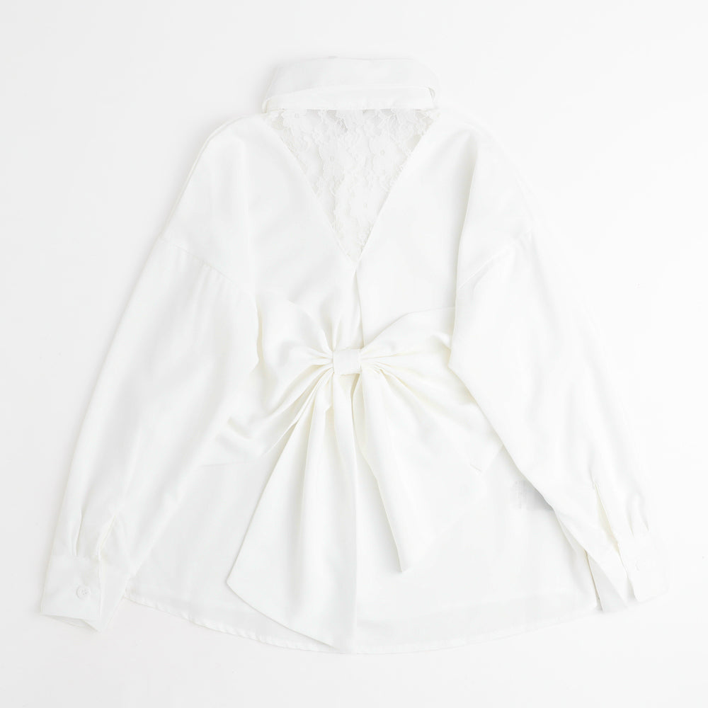 バックビッグリボンシャツ