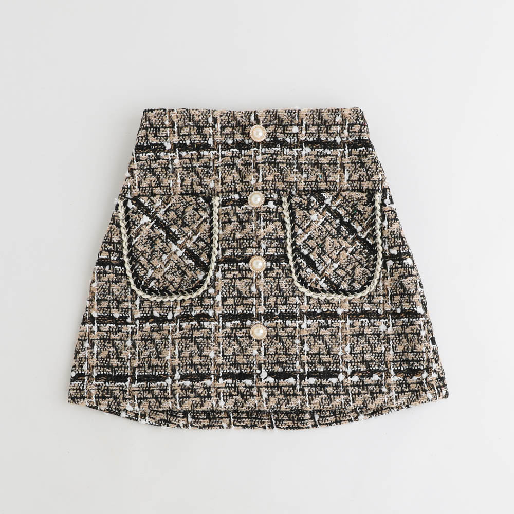 ツイード台形スカート