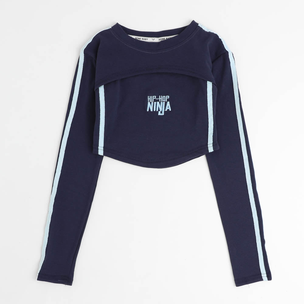 【2点セット】ショート丈トップス＋ロゴキャミソール