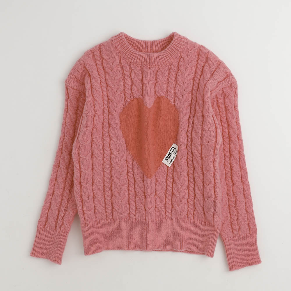 NKNIT ハートケーブルニット