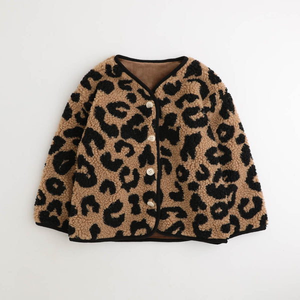 レオパードボアジャケット