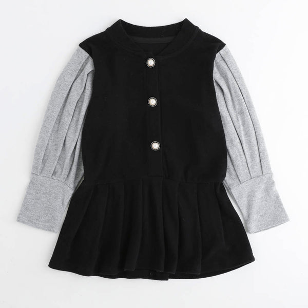 ボリュームスリーブプリーツチュニック