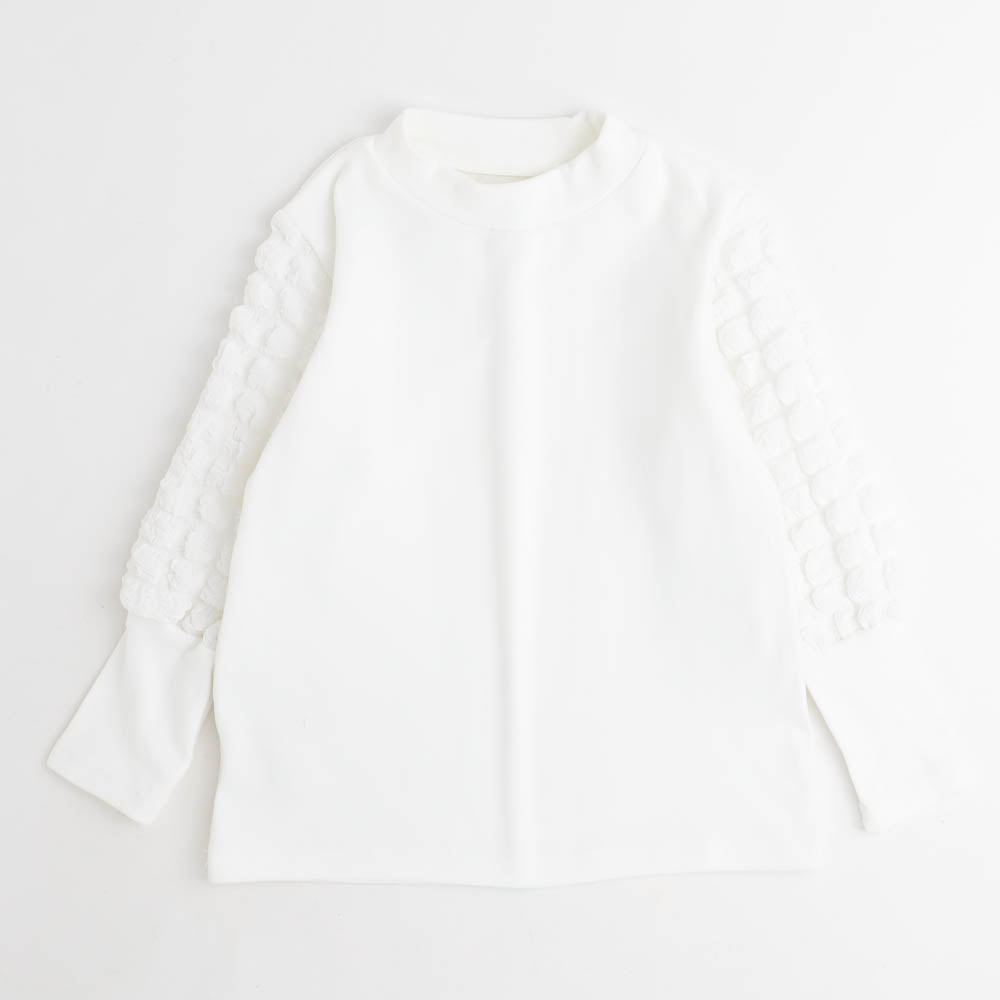 ポコポコショルダーリブトップス