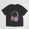 ファンシードーナツヘッドホンプリントオーバーサイズTシャツ