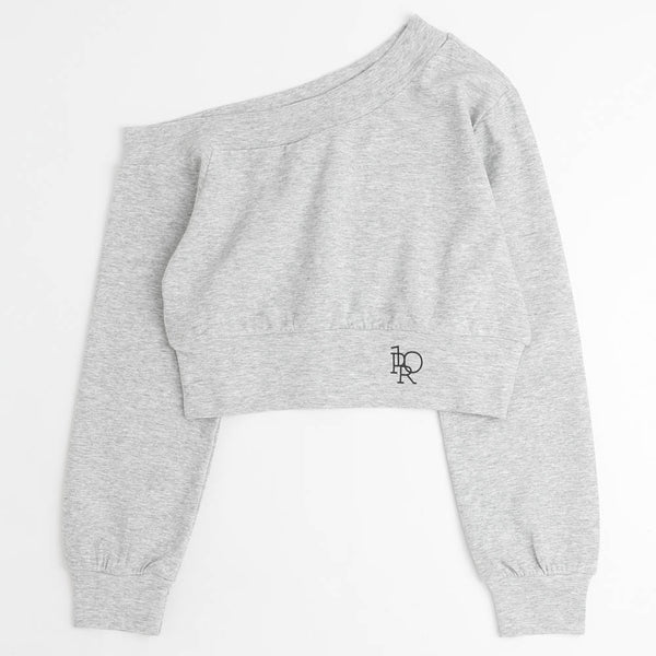 ワンショルダークロップドトレーナー