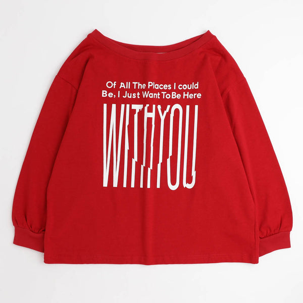 ワンショルダーナンバーロゴオーバーサイズトップス