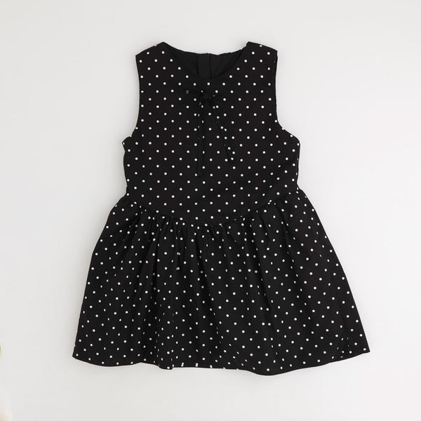 フロントリボンミニドットフレアワンピース