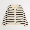 ボーダークルーネックカーディガン