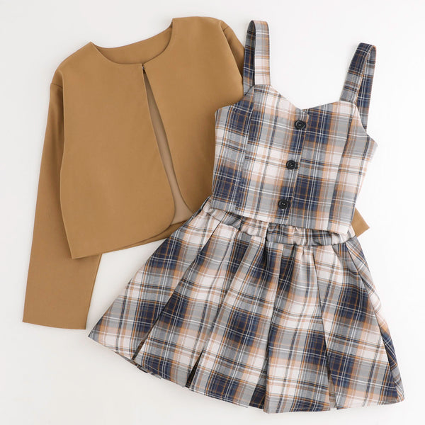 【セレモニーフォーマル3点セット】ボレロ＋ビスチェ＋プリーツスカート