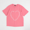 ハートレタリングプリントオーバーサイズTシャツ
