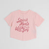フレンチロゴプリントクロップドTシャツ