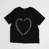 ハートレタリングプリントオーバーサイズTシャツ