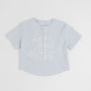 フレンチロゴプリントクロップドTシャツ