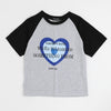 ハートプリントラグランオーバーサイズTシャツ