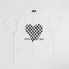 ブロックチェックハートプリントオーバーサイズTシャツ