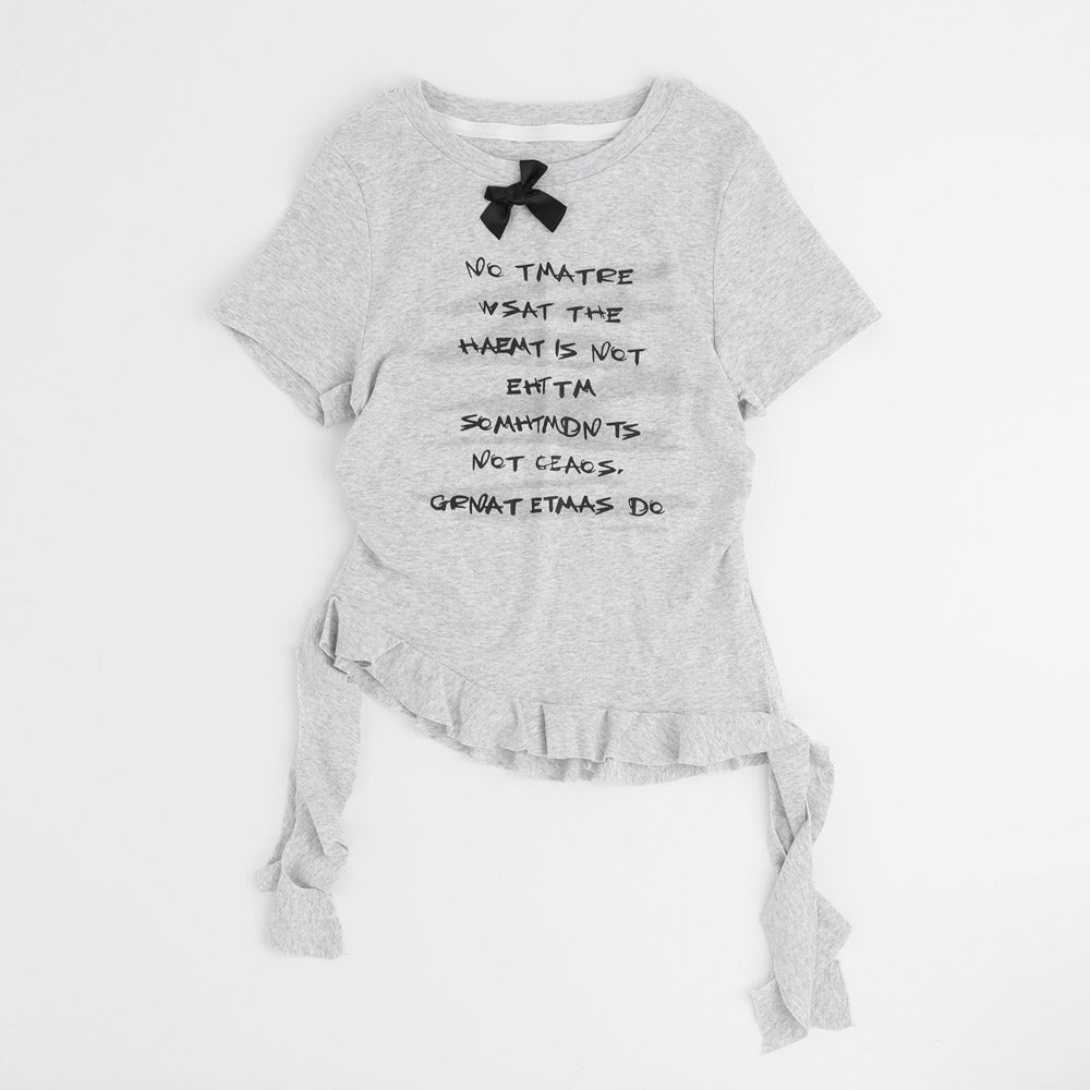 フロントロゴイレヘムTシャツ