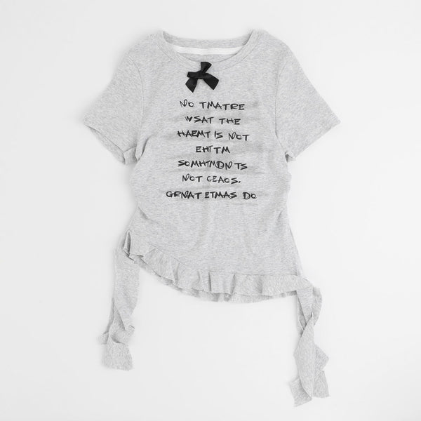 フロントロゴイレヘムTシャツ