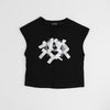 【2点セット】パールリボンフレンチスリーブTシャツ＋ティアードスカート
