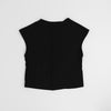 【2点セット】パールリボンフレンチスリーブTシャツ＋ティアードスカート