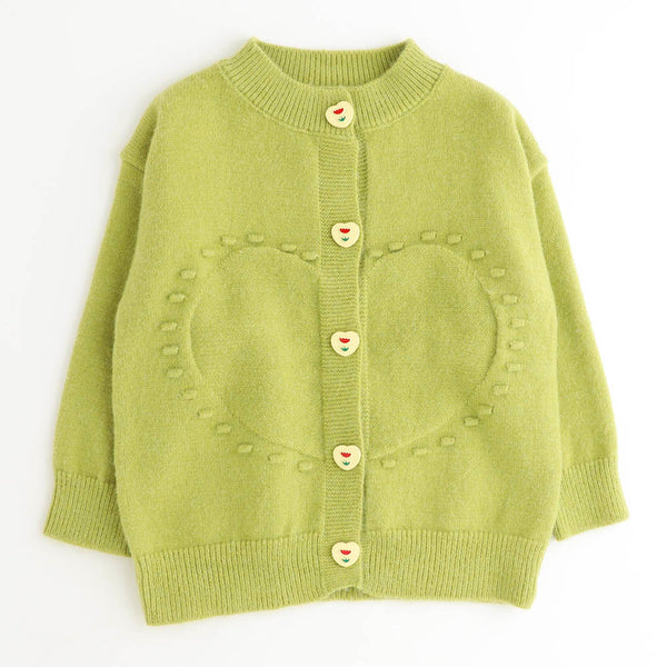 ポコポコハートニットカーディガン