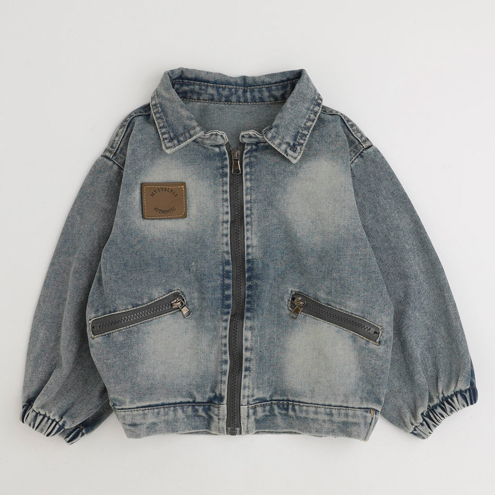 ヴィンテージライクジップデニムジャケット