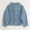 パールデザインデニムジャケット