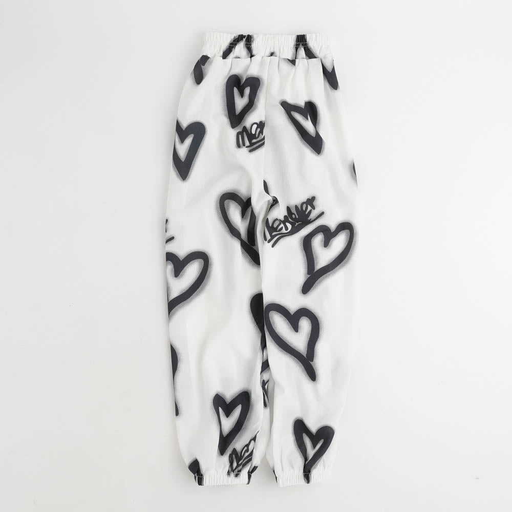 ハートプリントカーブデザインパンツ