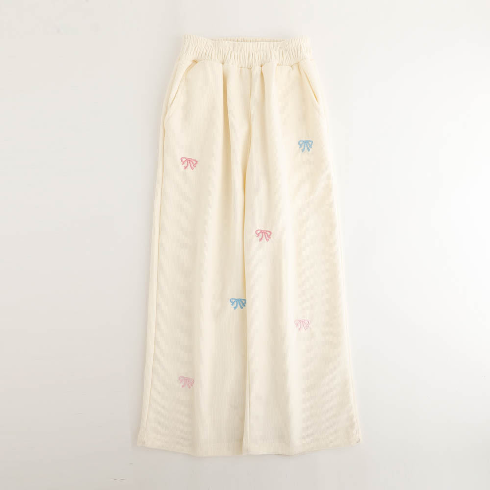リボン刺繍パンツ