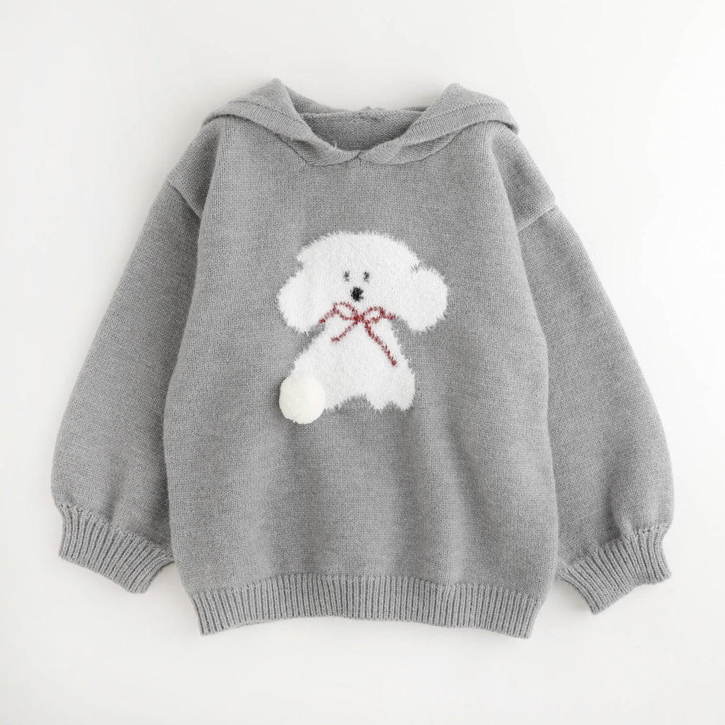 もこもこアニマルデザインニットフーディ