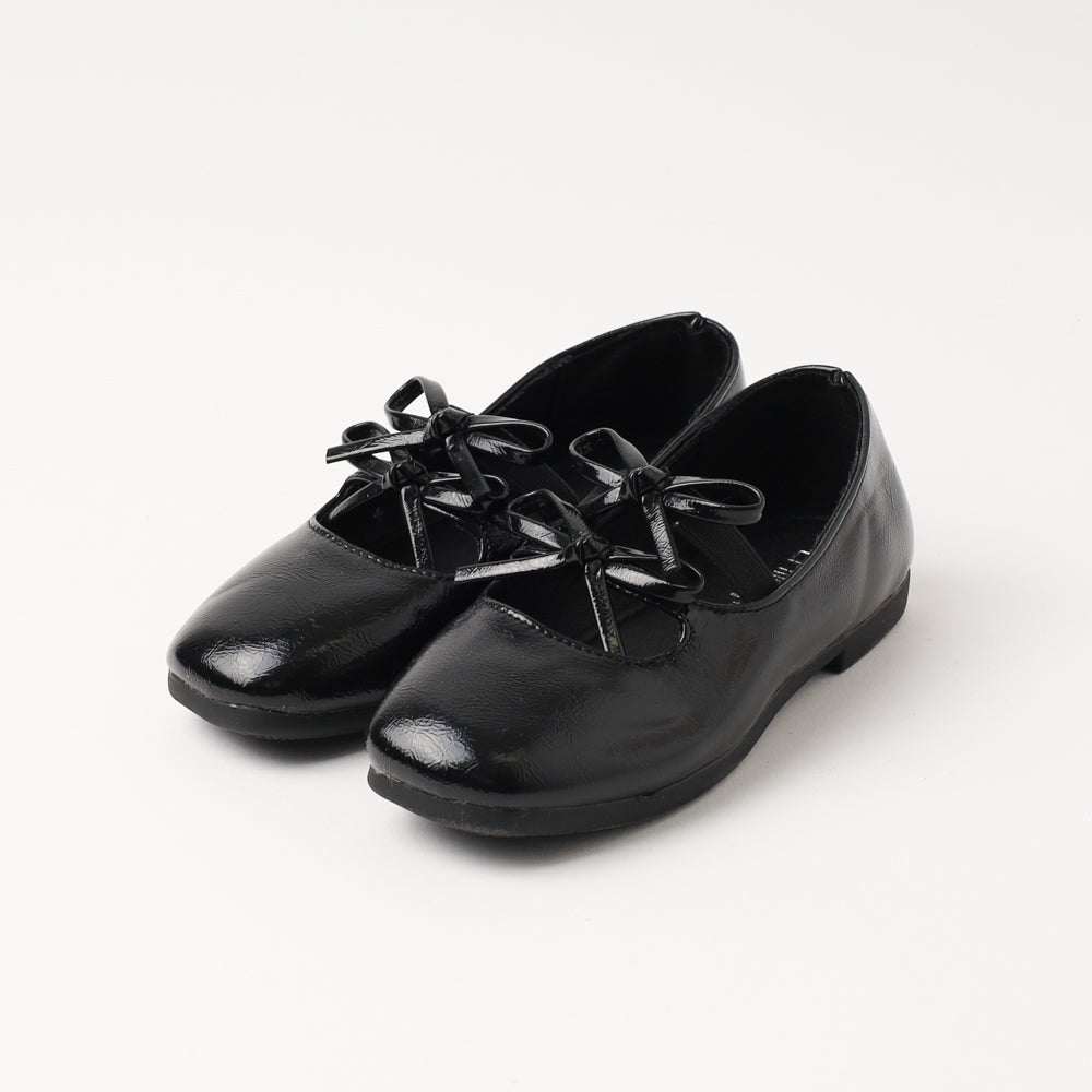 リボンダブルストラップバレエシューズ