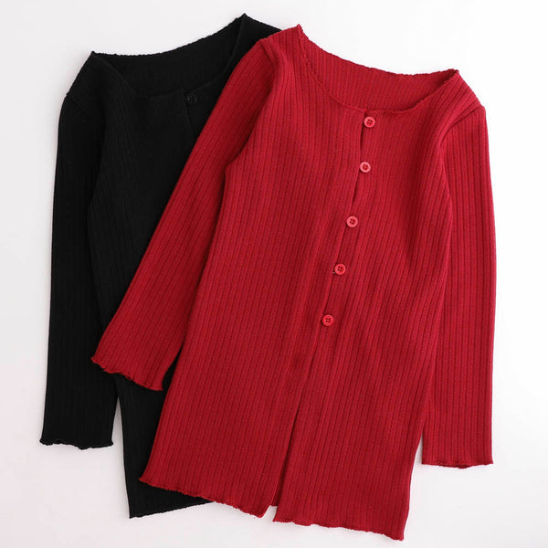 メロウデザインフロントスリットトップス