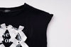 【2点セット】パールリボンフレンチスリーブTシャツ＋ティアードスカート